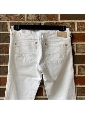 Mavi White Women's Jeans - Back Pocket Detail